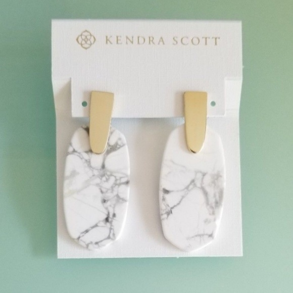 Kendra Scott Howlite Aragon earrings NWT - Picture 4 of 6